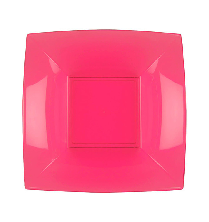 Plato Hondo Reutilizable PP Fucsia Nice 18cm (25 Uds) Plato Hondo Reutilizable PP Fucsia Nice 18cm (25 Uds)