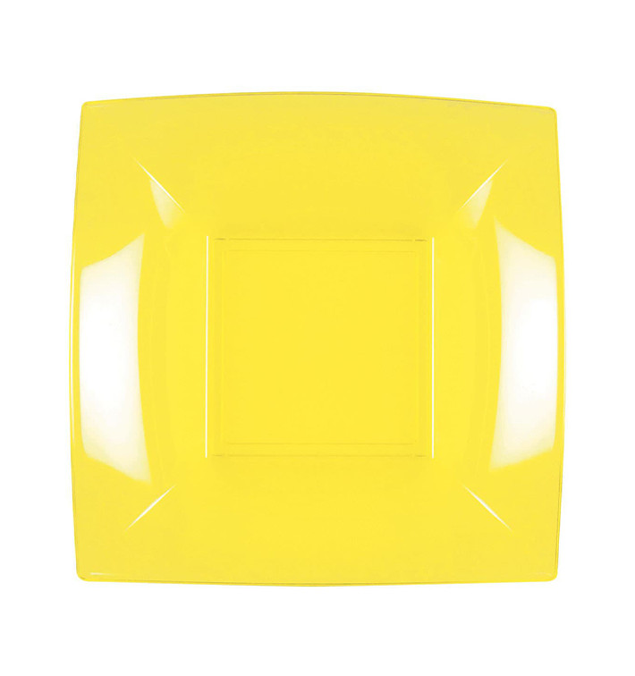 Plato Hondo Reutilizable PP Amarillo Nice 18cm (25 Uds) Plato Hondo Reutilizable PP Amarillo Nice 18cm (25 Uds)