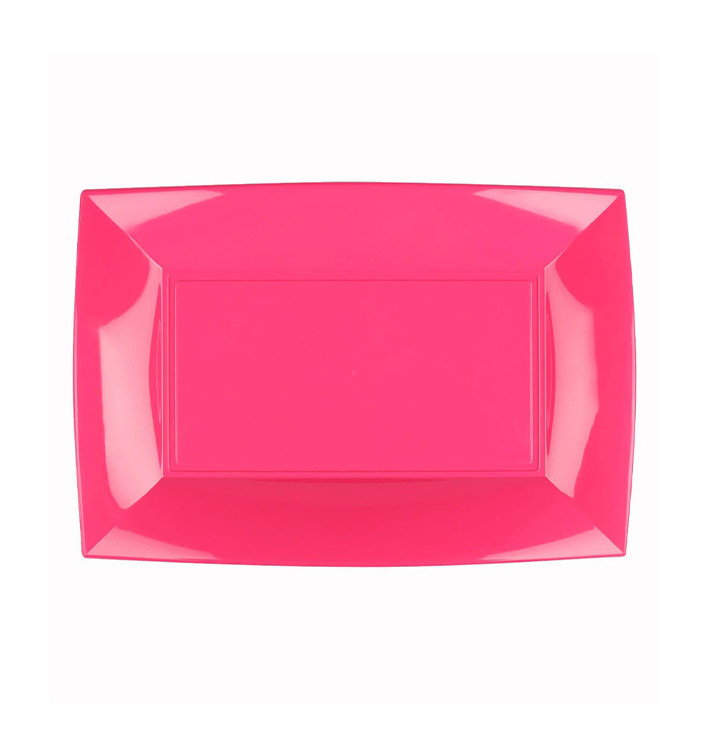 Bandeja Reutilizable PP Fucsia Nice 28x19cm (12 Uds) Bandeja Reutilizable PP Fucsia Nice 28x19cm (12 Uds)