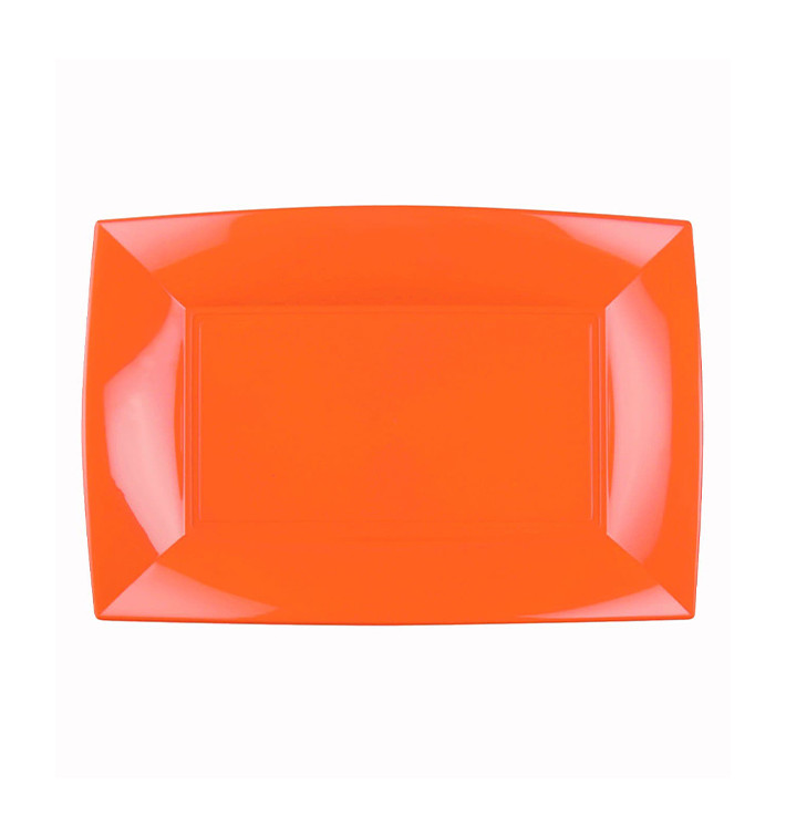 Bandeja Reutilizable PP Naranja Nice 28x19cm (12 Uds) Bandeja Reutilizable PP Naranja Nice 28x19cm (12 Uds)
