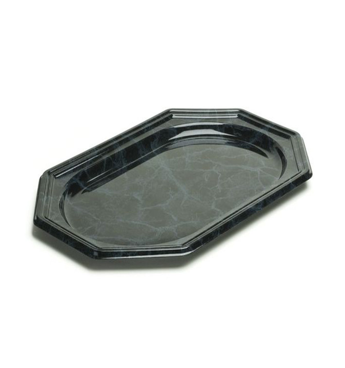 Bandeja Reutilizable PET Octogonal Marmol 55x38cm (5 Uds) Bandeja Reutilizable PET Octogonal Marmol 55x38cm (5 Uds)