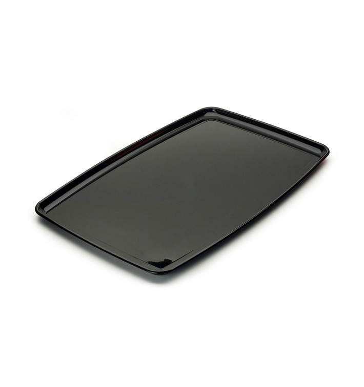 Bandeja Reutilizable PS Rectangular Dura Negro 30x45cm (5 Uds) Bandeja Reutilizable PS Rectangular Dura Negro 30x45cm (5 Uds)