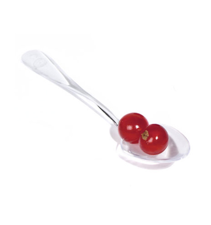 Cucharilla Degustacion Transparente en Cajita 10cm (100 Uds) Cucharilla Degustacion Transparente en Cajita 10cm (100 Uds)