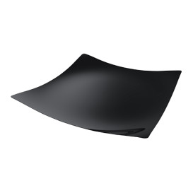Mini Bandeja Degustación Sfera PS Negro 13x13cm (24 Uds)