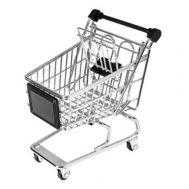 Mini Carrito de Compra de Acero 13x13,5x9,5cm (1 Ud)