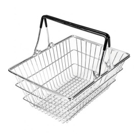 Mini Cesta de Compra de Acero 18,5x13,5x9cm (1 Ud)
