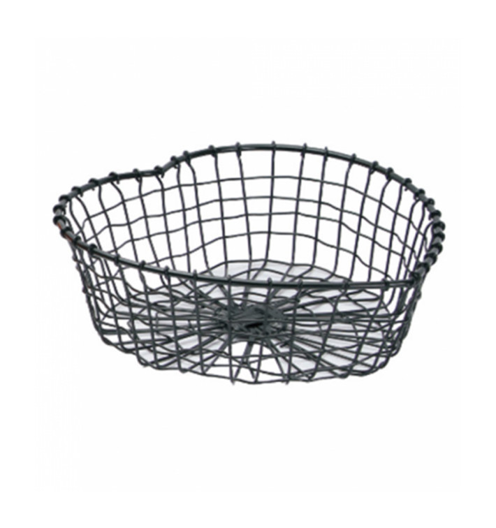 Cesta Corazón de Acero Negro 280x270x90mm (1 Ud) Cesta Corazón de Acero Negro 280x270x90mm (1 Ud)
