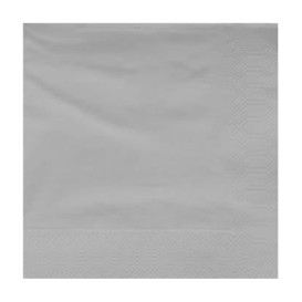 Servilleta Papel Cenefa 20x20cm 2C Gris (100 Uds)