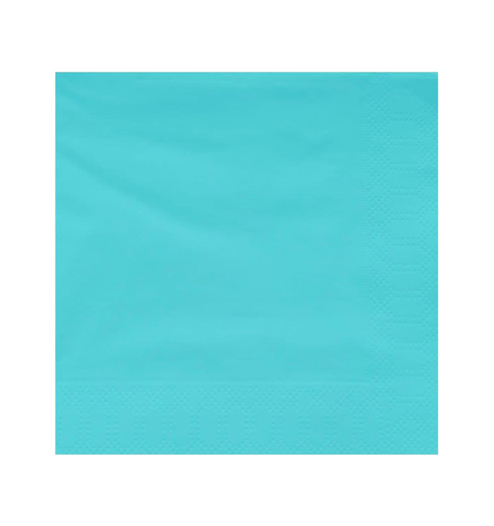 Servilleta Papel Cenefa 20x20cm 2C Turquesa (100 Uds) Servilleta Papel Cenefa 20x20cm 2C Turquesa (100 Uds)