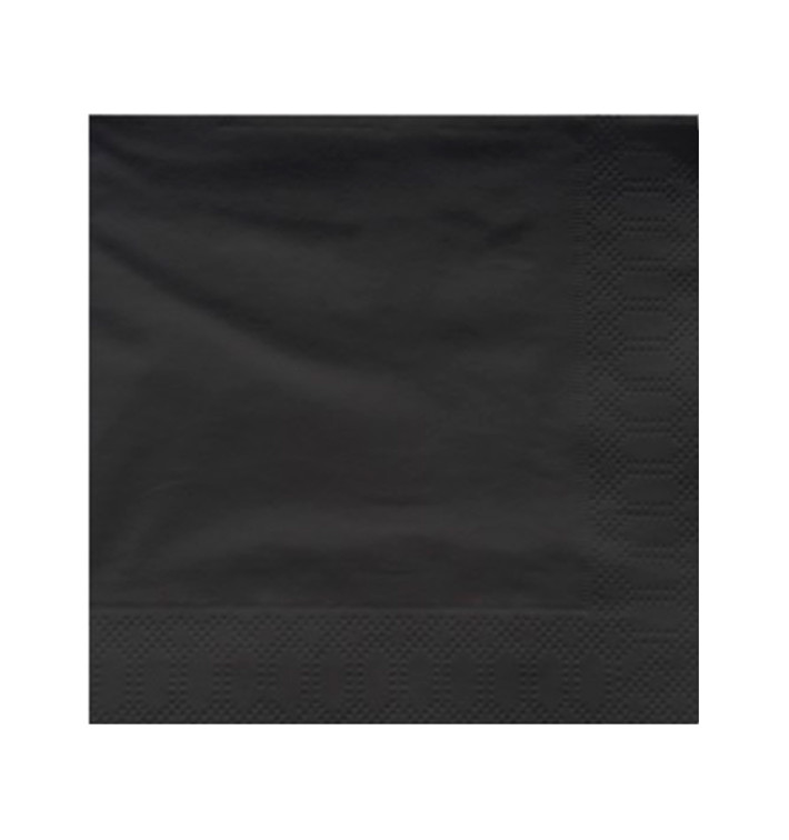 Servilleta de Papel Cenefa 25x25cm 2C Negra (200 Uds)
