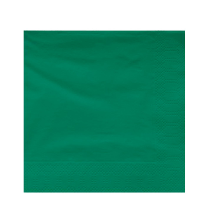 Servilleta de Papel Cenefa 25x25cm 2C Verde (200 Uds)