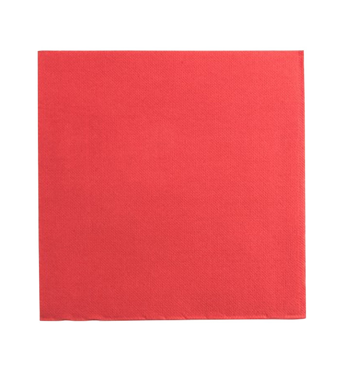 Servilleta de Papel Punta Punta 25x25cm 2C Roja (50 Uds)