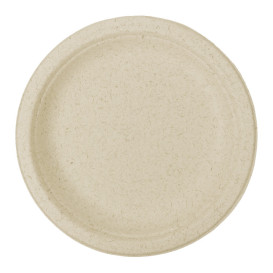 Plato de Pulpa de Trigo Natural Ø18cm (50 Uds)