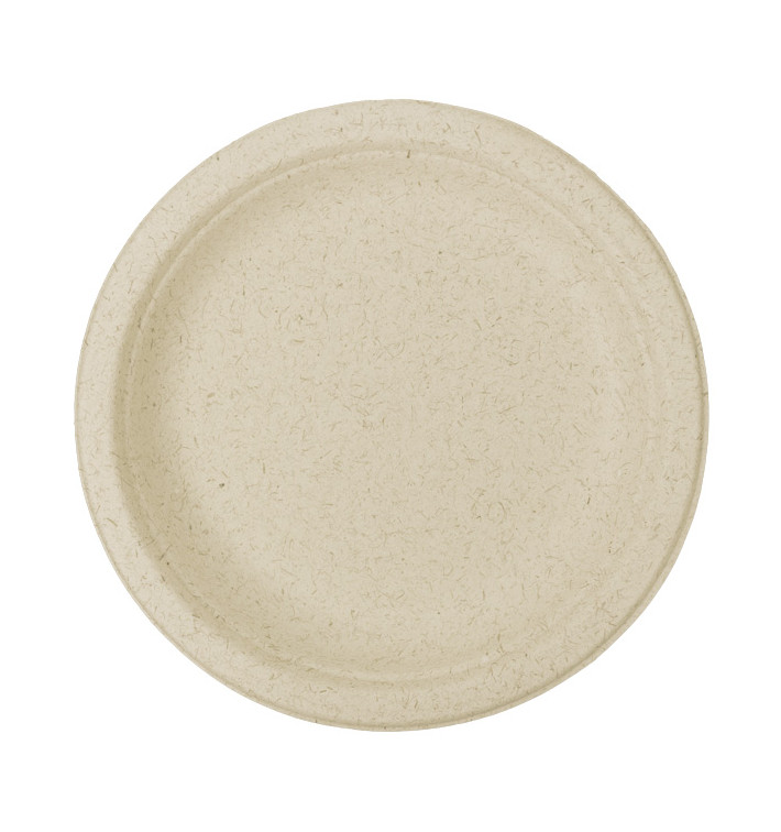 Plato de Pulpa de Trigo Natural Ø18cm (50 Uds) Plato de Pulpa de Trigo Natural Ø18cm (50 Uds)