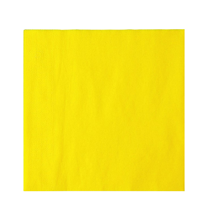Servilleta Papel Amarillo 2C Punta-Punta 33x33cm (50 Uds) Servilleta Papel Amarillo 2C Punta-Punta 33x33cm (50 Uds)