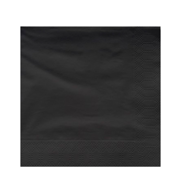 Servilleta Papel Cenefa Negra 40x40cm (50 Uds) Servilleta Papel Cenefa Negra 40x40cm (50 Uds)