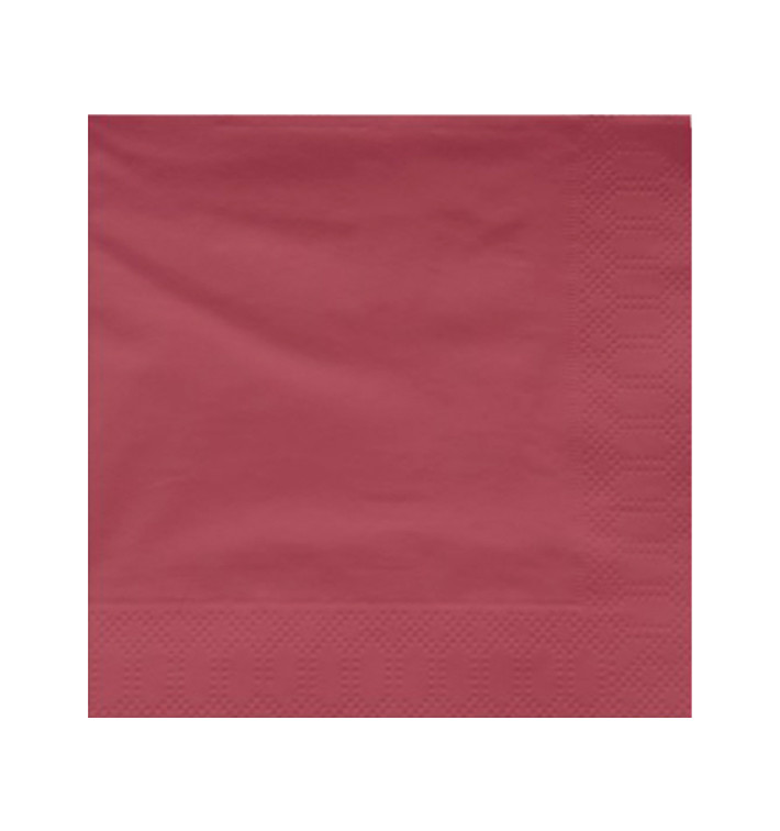 Servilleta Papel Cenefa Burdeos 40x40cm (50 Uds) Servilleta Papel Cenefa Burdeos 40x40cm (50 Uds)