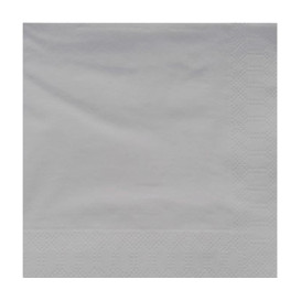 Servilleta Papel Cenefa Gris 40x40cm (50 Uds)