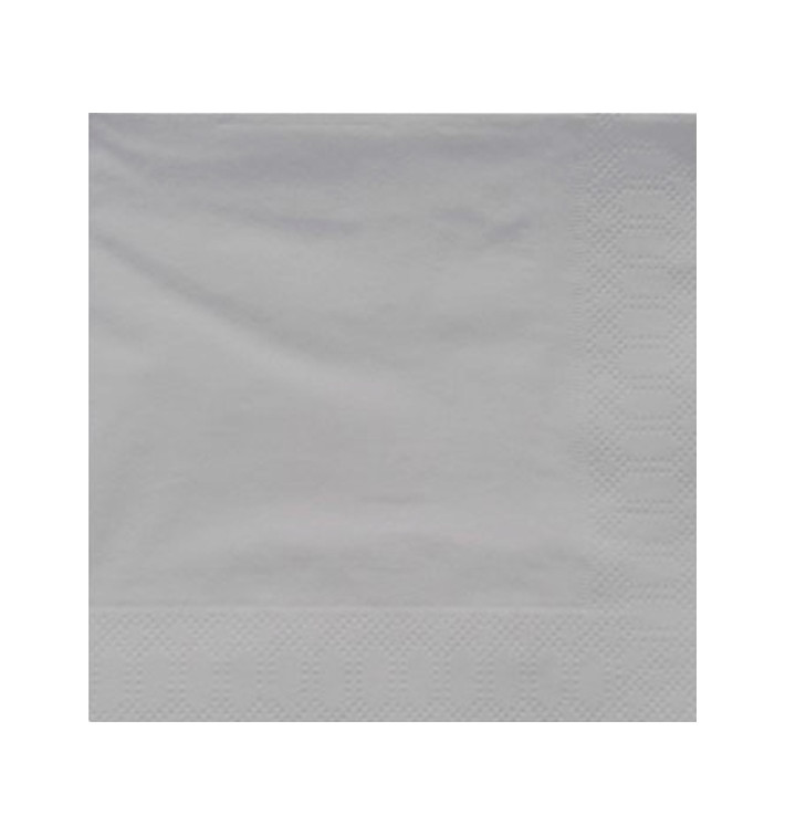 Servilleta Papel Cenefa Gris 40x40cm (50 Uds)