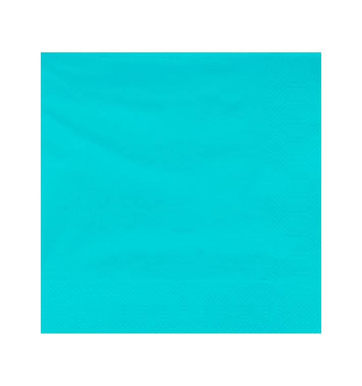 Servilleta Papel Cenefa Turquesa 40x40cm (50 Uds) Servilleta Papel Cenefa Turquesa 40x40cm (50 Uds)