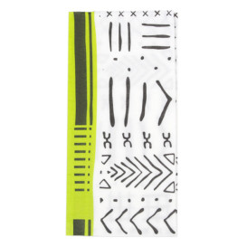 Servilleta Papel 1/8 40x40cm "Tribal Blanco" Punta-Punta (30 Uds)