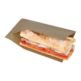 Bolsa Antigrasa Abierta 20x13/10cm Natural (100 Uds)