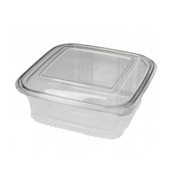 Tarrina Cuadrada Tapa Bisagra PET 750ml (100 Uds) Tarrina Cuadrada Tapa Bisagra PET 750ml (100 Uds)