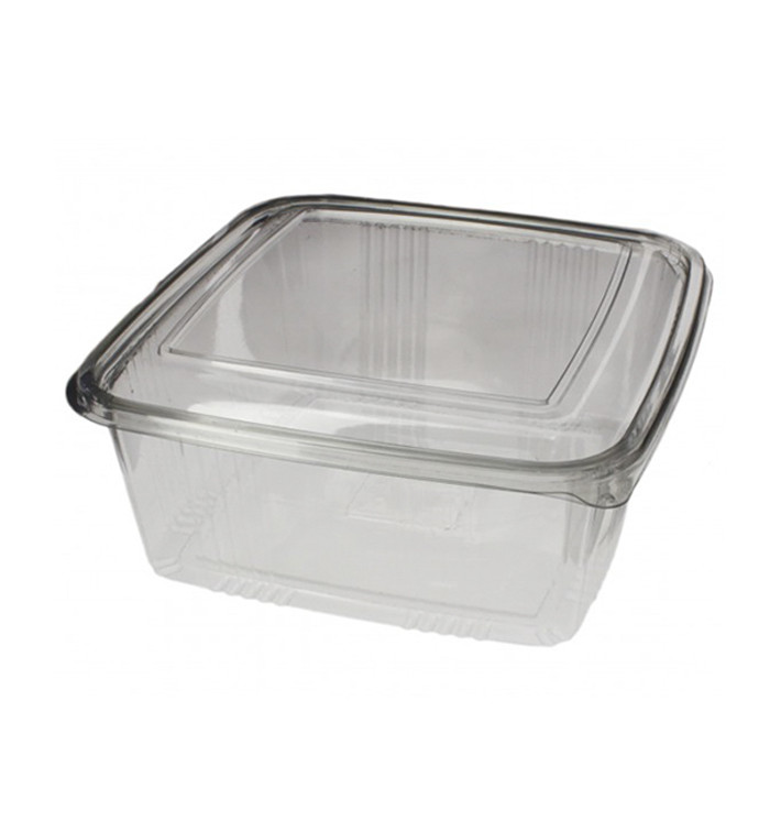 Tarrina Cuadrada Tapa Bisagra PET 2000ml (50 Uds) Tarrina Cuadrada Tapa Bisagra PET 2000ml (50 Uds)