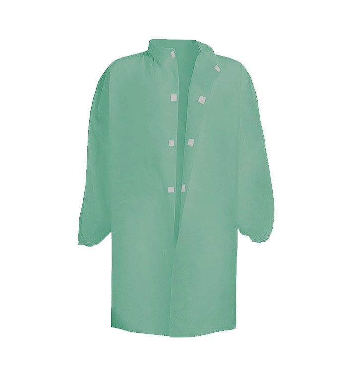 Bata Industrial TST PP Con Velcro Sin Bolsillo Verde XL 35gr (1 Ud) Bata Industrial TST PP Con Velcro Sin Bolsillo Verde XL 35gr (1 Ud)