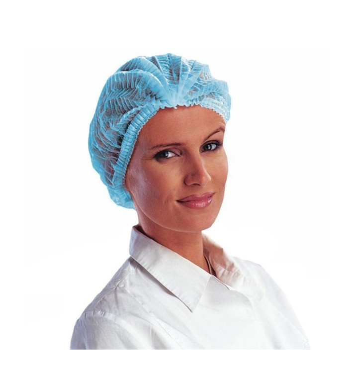 Gorros de Polipropileno Acordeón Azul 2 gomas Ø53cm (100 Uds) Gorros de Polipropileno Acordeón Azul 2 gomas Ø53cm (100 Uds)