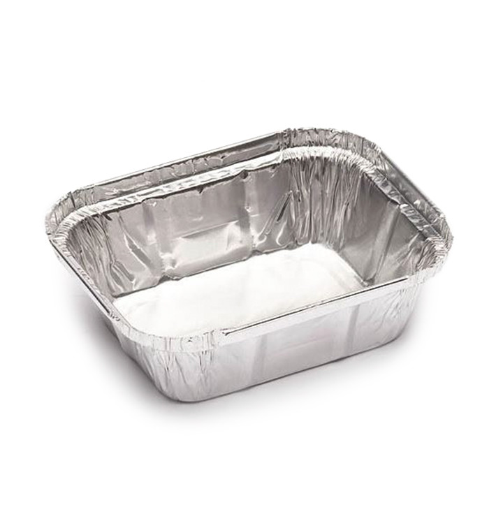 Bandeja Aluminio 250ml 128x100x32mm (100 Uds) Bandeja Aluminio 250ml 128x100x32mm (100 Uds)