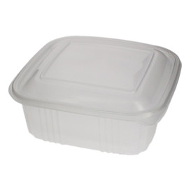 Tarrina Cuadrada Tapa Bisagra PP 1000ml (100 Uds)