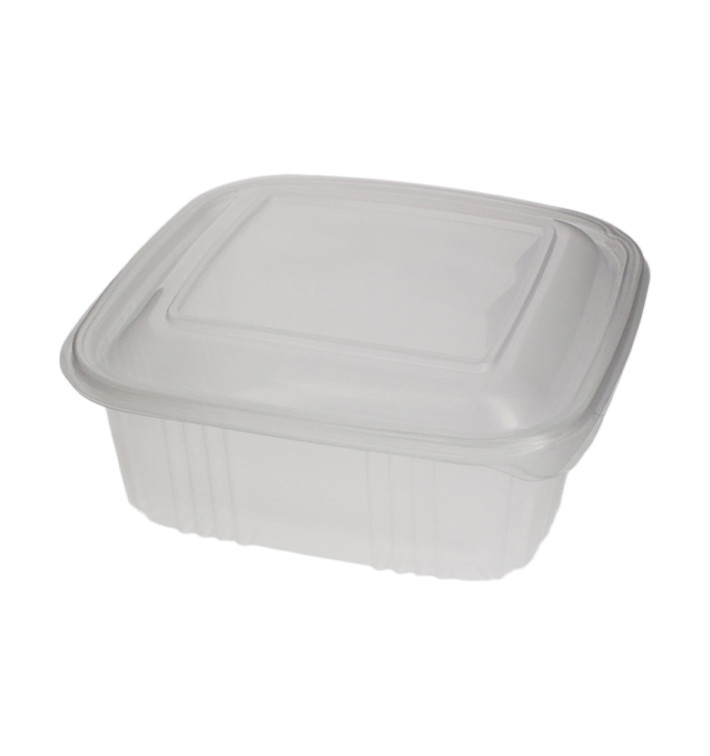 Tarrina Cuadrada Tapa Bisagra PP 1000ml (100 Uds) Tarrina Cuadrada Tapa Bisagra PP 1000ml (100 Uds)