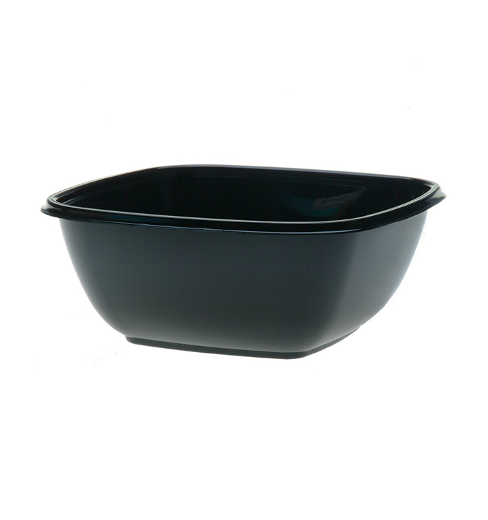 Bol Plástico Negro PET 1500ml 190x190x80mm (50 Uds) Bol Plástico Negro PET 1500ml 190x190x80mm (50 Uds)