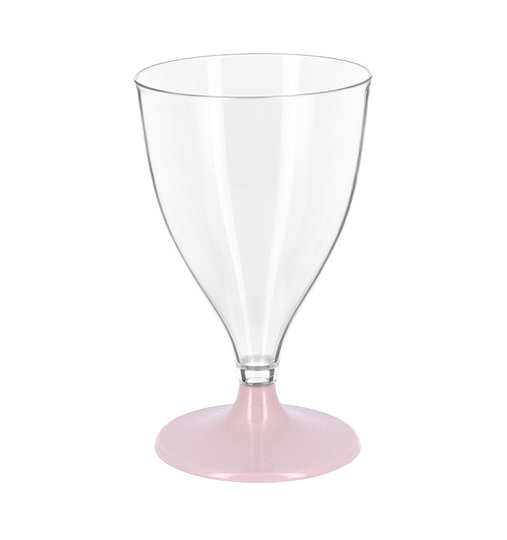 Copa Reutilizable PS Agua/Vino Pie Rosa 200ml 2P (6 Uds) Copa Reutilizable PS Agua/Vino Pie Rosa 200ml 2P (6 Uds)