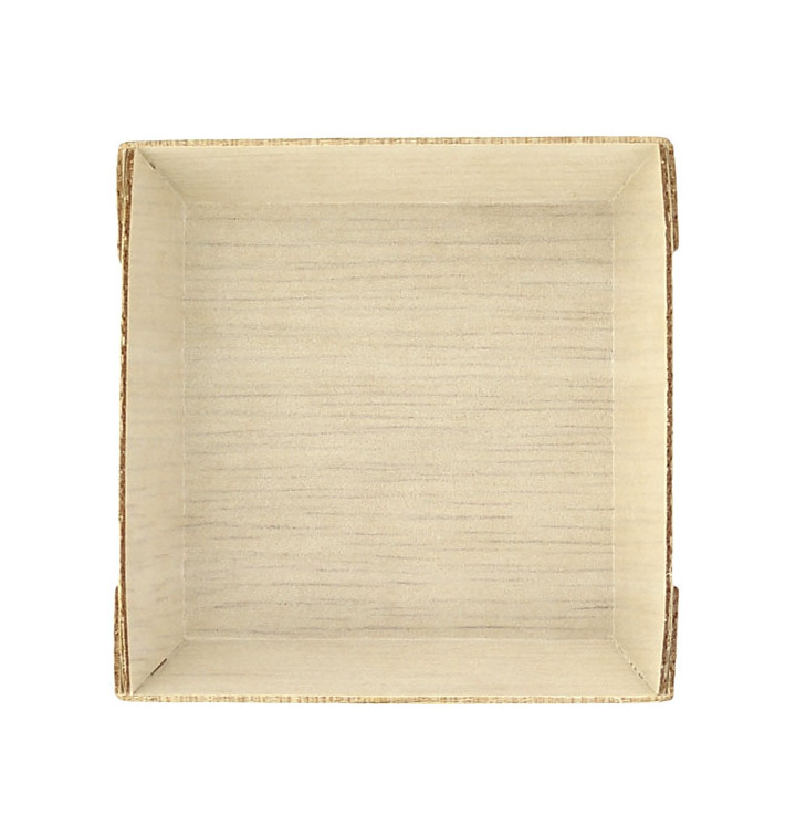 Mini Plato de Madera Cuadrado 6x6x1,5cm (20 Uds) Mini Plato de Madera Cuadrado 6x6x1,5cm (20 Uds)