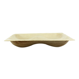 Plato Cuadrado Hoja de Palma 4C 20,5X20,5cm (10 Uds)