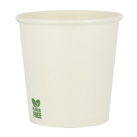 Vaso Cartón Plastic Free 4 Oz/120ml Blanco Ø6,2cm (100 Uds)