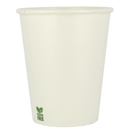 Vaso Cartón Plastic Free 8 Oz/240ml Blanco Ø8cm (50 Uds)