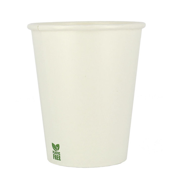 Vaso Cartón Plastic Free 8 Oz/240ml Blanco Ø8cm (50 Uds) Vaso Cartón Plastic Free 8 Oz/240ml Blanco Ø8cm (50 Uds)