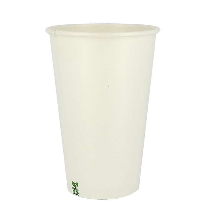 Vaso Cartón Plastic Free 16 Oz/480ml Blanco Ø9cm (50 Uds) Vaso Cartón Plastic Free 16 Oz/480ml Blanco Ø9cm (50 Uds)