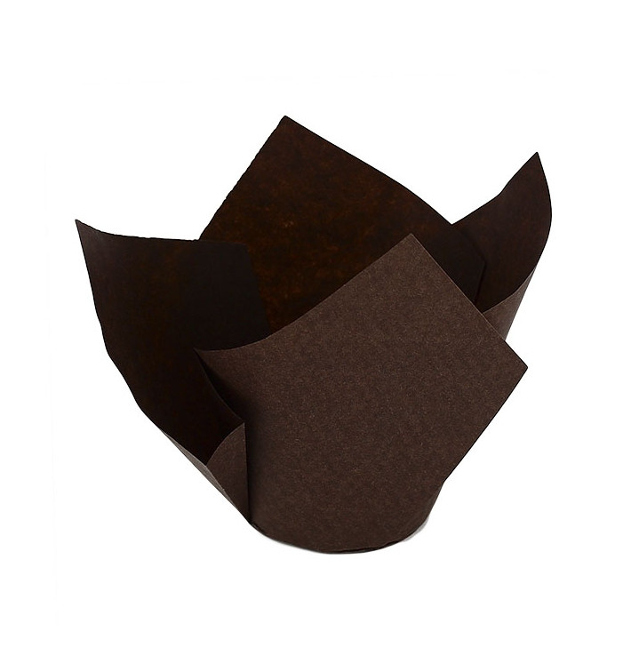 Cápsula Muffin Tulipa Twist Ø50x65/98 mm Marrón (2.000 Uds) Cápsula Muffin Tulipa Twist Ø50x65/98 mm Marrón (2.000 Uds)