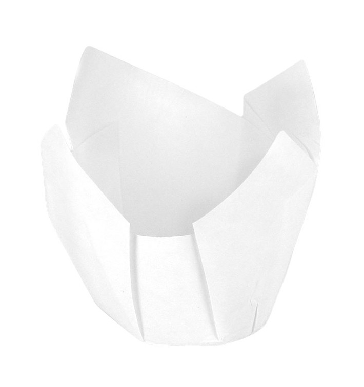 Cápsula Muffin Tulipa Ø50x42/72 mm Blanca (135 Uds)