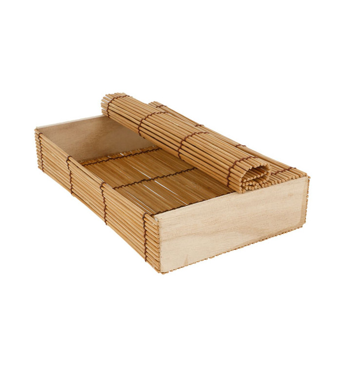 Envase de Bambú para Sushi 23x13x4,5cm (1 Ud) Envase de Bambú para Sushi 23x13x4,5cm (1 Ud)