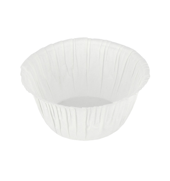 Cápsulas para Cupcakes 4,9x3,8x7,5cm Blanca (1800 Uds) Cápsulas para Cupcakes 4,9x3,8x7,5cm Blanca (1800 Uds)