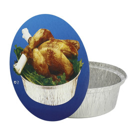 Tapa Cartón Envases Redondo para Pollo 935 y 1400ml (125 Uds)