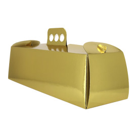 Caja de Cartón Metalizada Oro Brazo 12x38,5x10,5 cm (50 Uds)