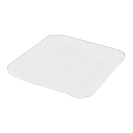 Bandeja de Carton Cuadrada Blanca 13x13 cm (100 Uds)