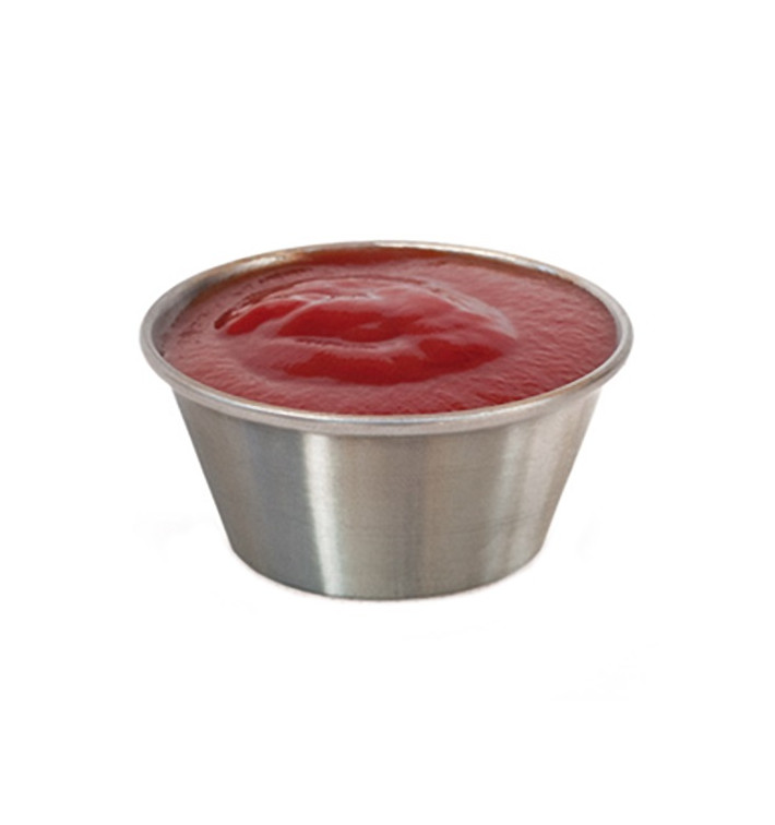 Tarrina Inox para Salsas 45ml (12 Uds) Tarrina Inox para Salsas 45ml (12 Uds)