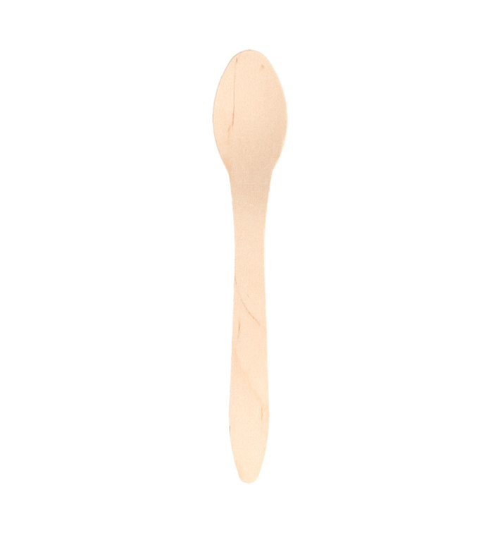 Cuchara de Madera Natural 187mm (100 Uds) Cuchara de Madera Natural 187mm (100 Uds)